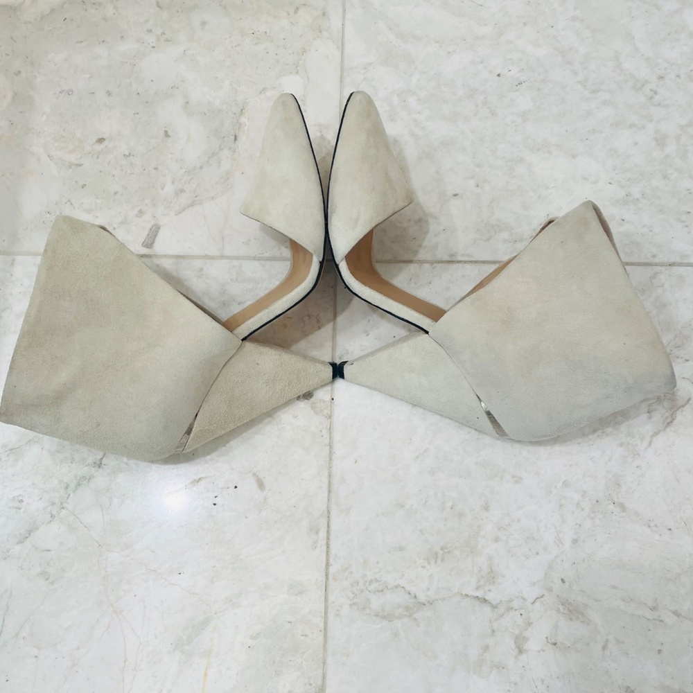 IRO {38} Booties Cream Suede Heel Pointed Toe - Picture 14 of 14